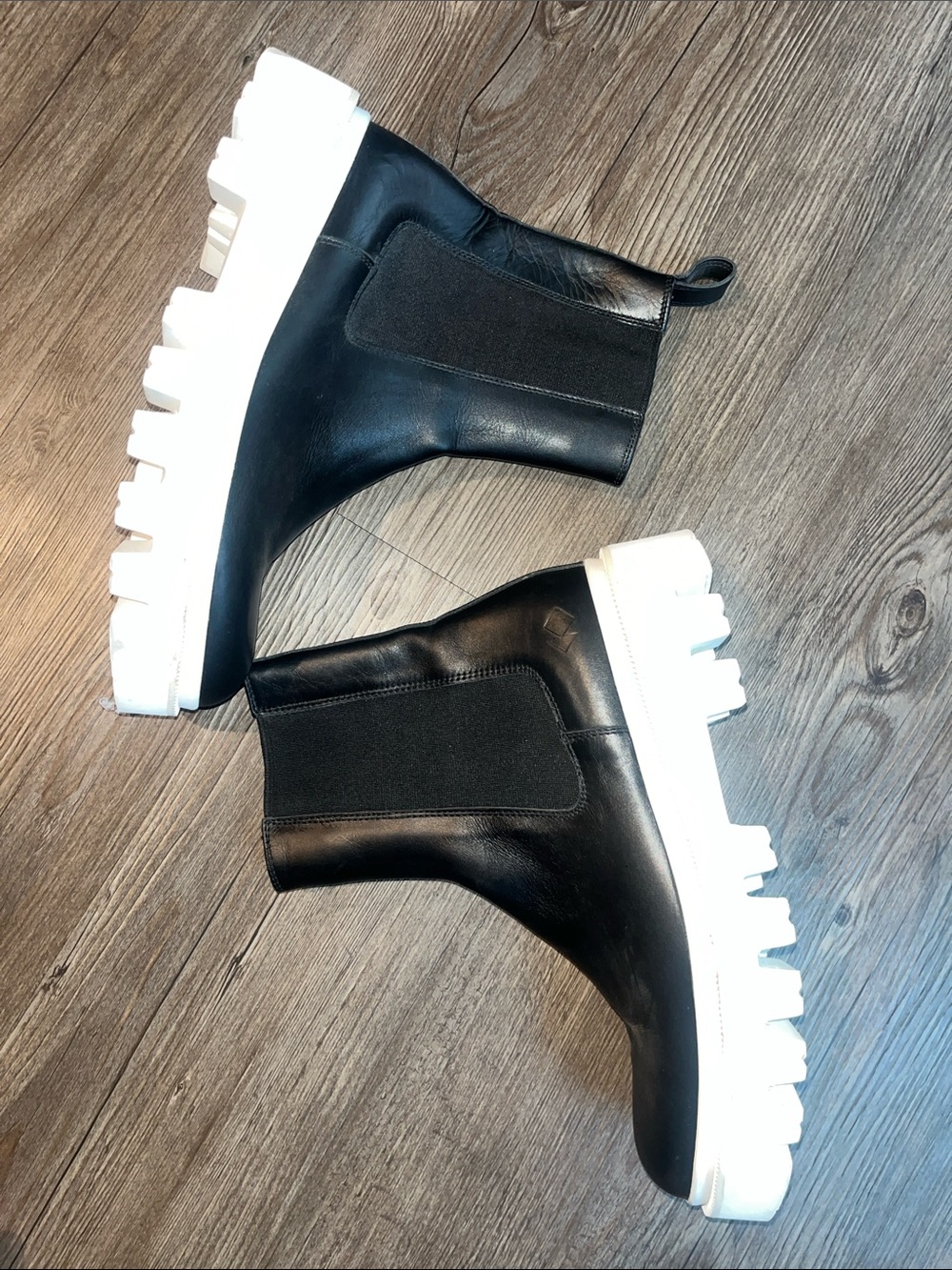 KOIO Combat Boots with White Lug Sole